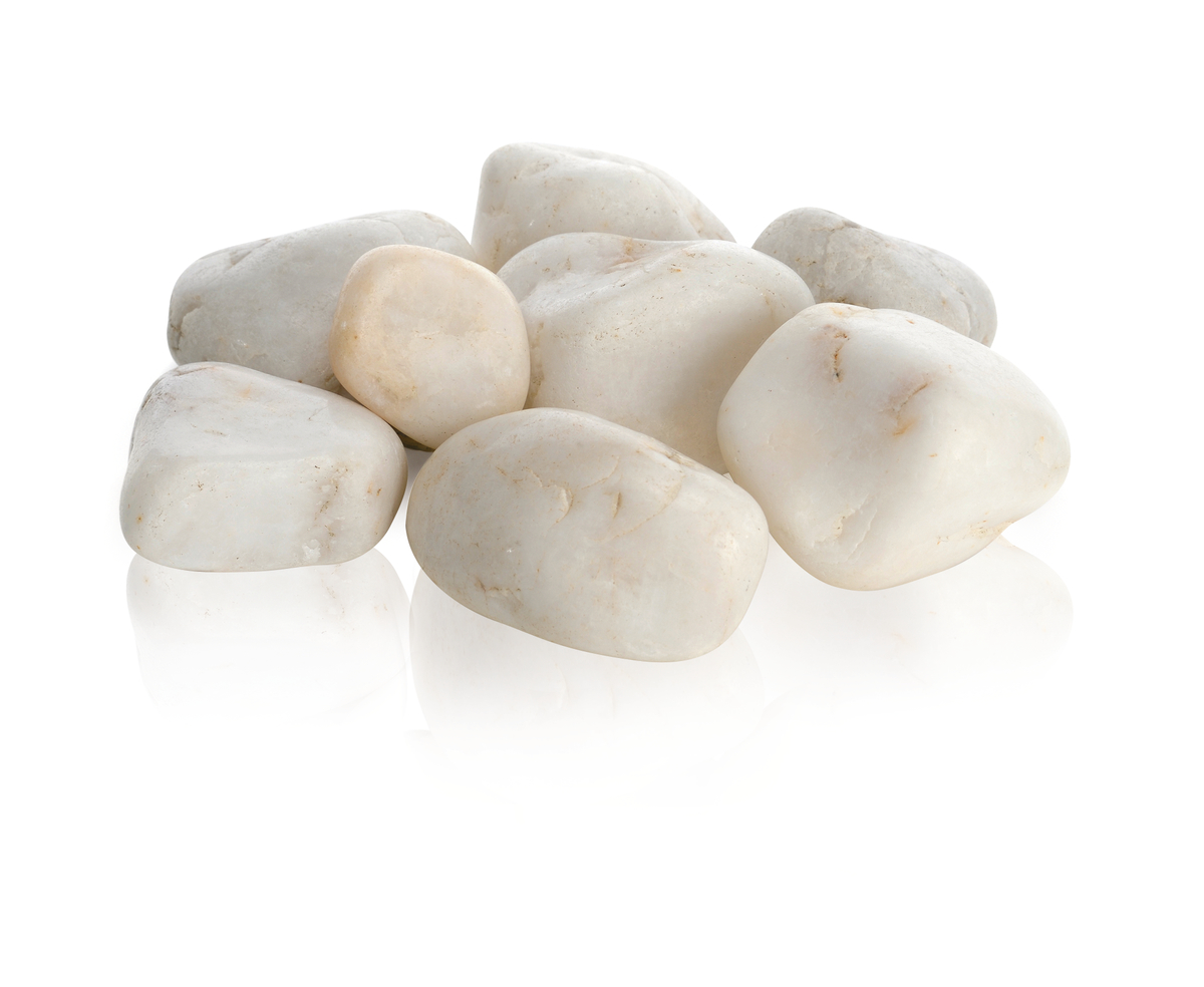 Галька белая, Marble pebble set white