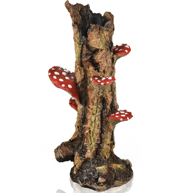 Декоративный элемент "Пень с грибами", Mushroom trunk ornament