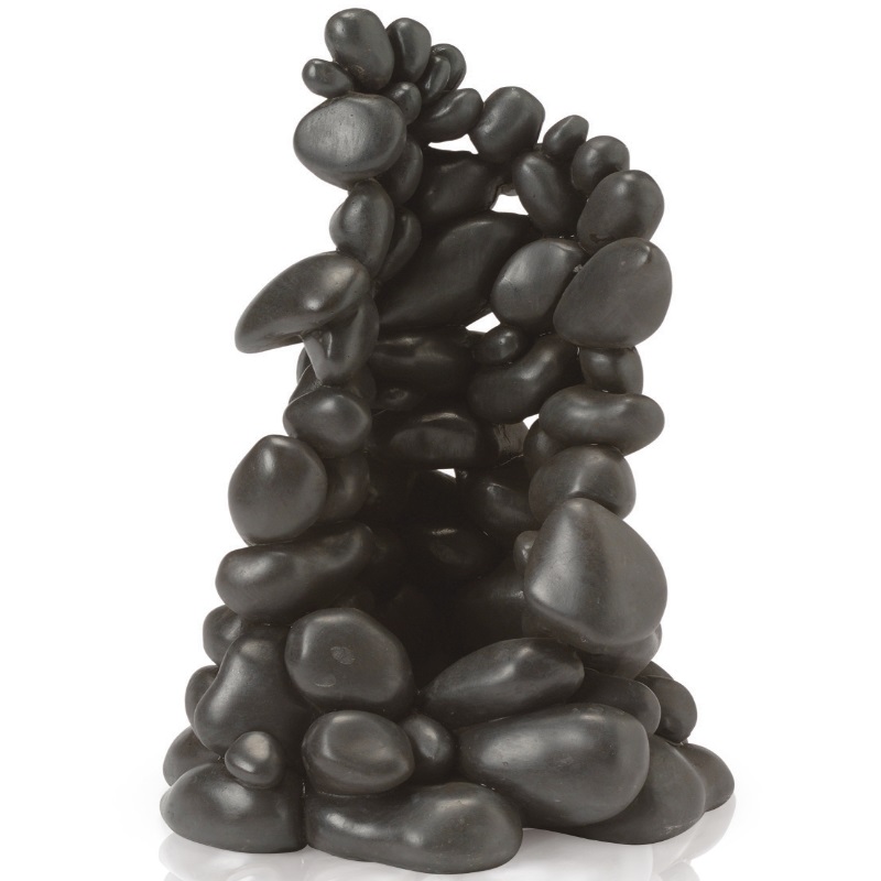 Декоративный элемент "Орнамент из гальки", Pebble ornament large black