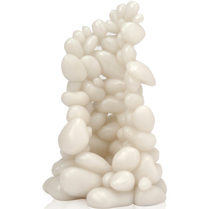 Декоративный элемент "Орнамент из гальки", Pebble ornament large white