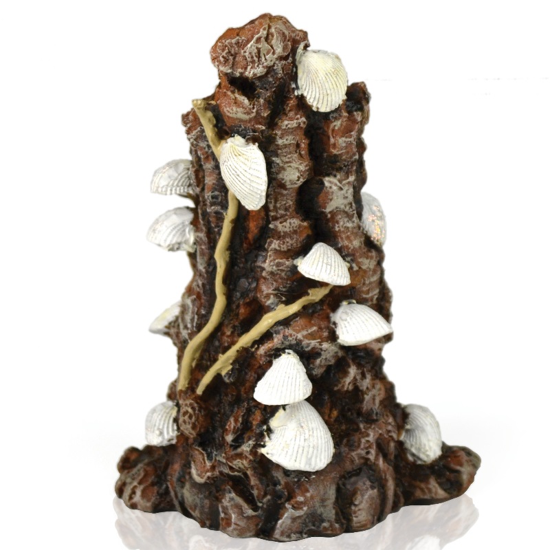 Декоративный элемент "Ракушки на коре", Shells on bark ornament white