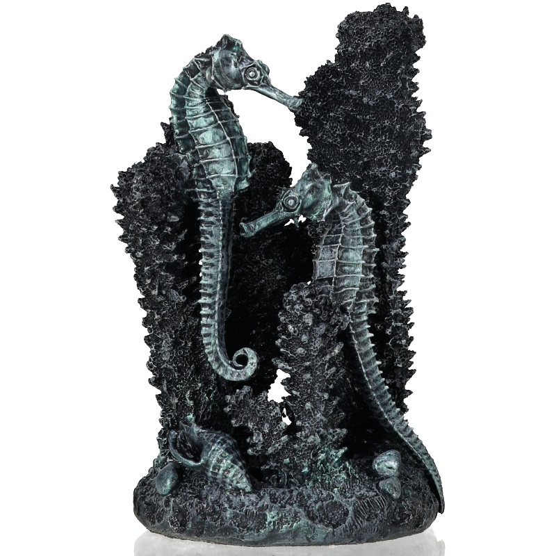 Декоративный элемент "Коралл-морские коньки", seahorses on coral black S Декоративный элемент "Коралл-морские коньки", seahorses on coral black S