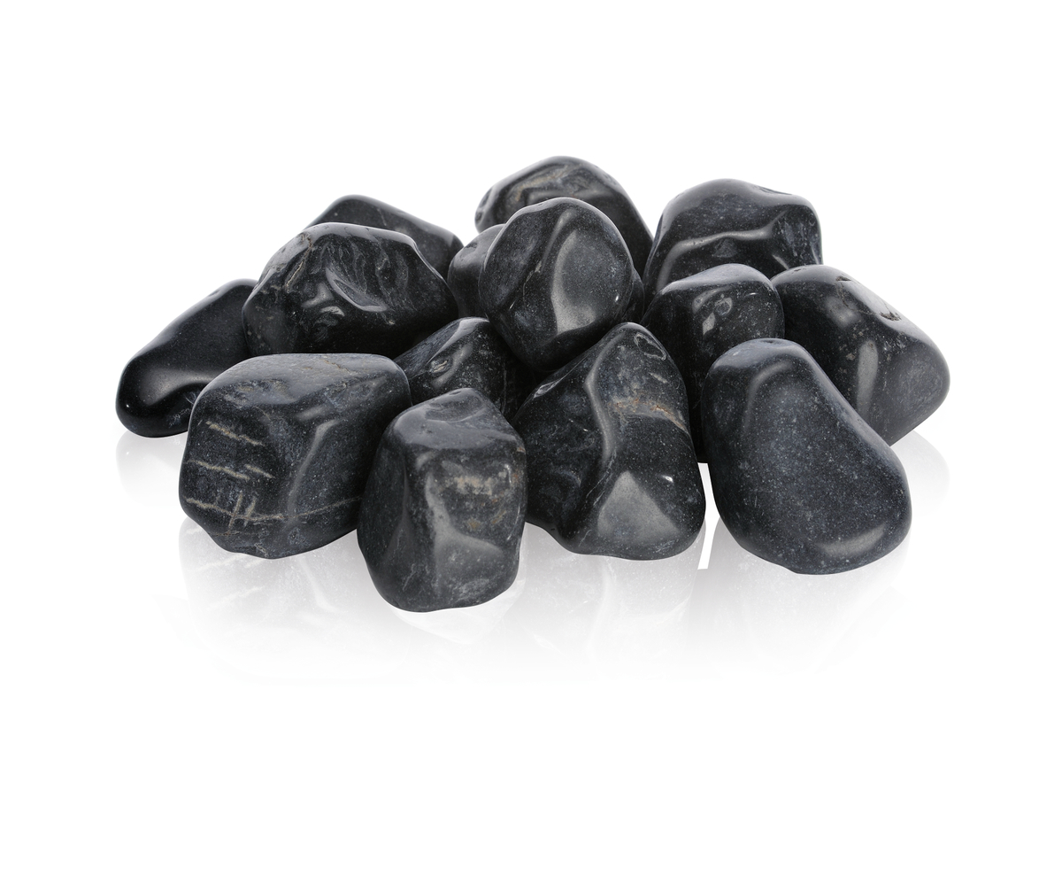 Галька черная , Marble pebble set black